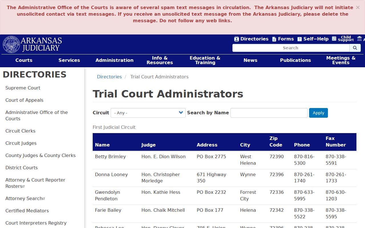 Fulton County court calendar administrator directory