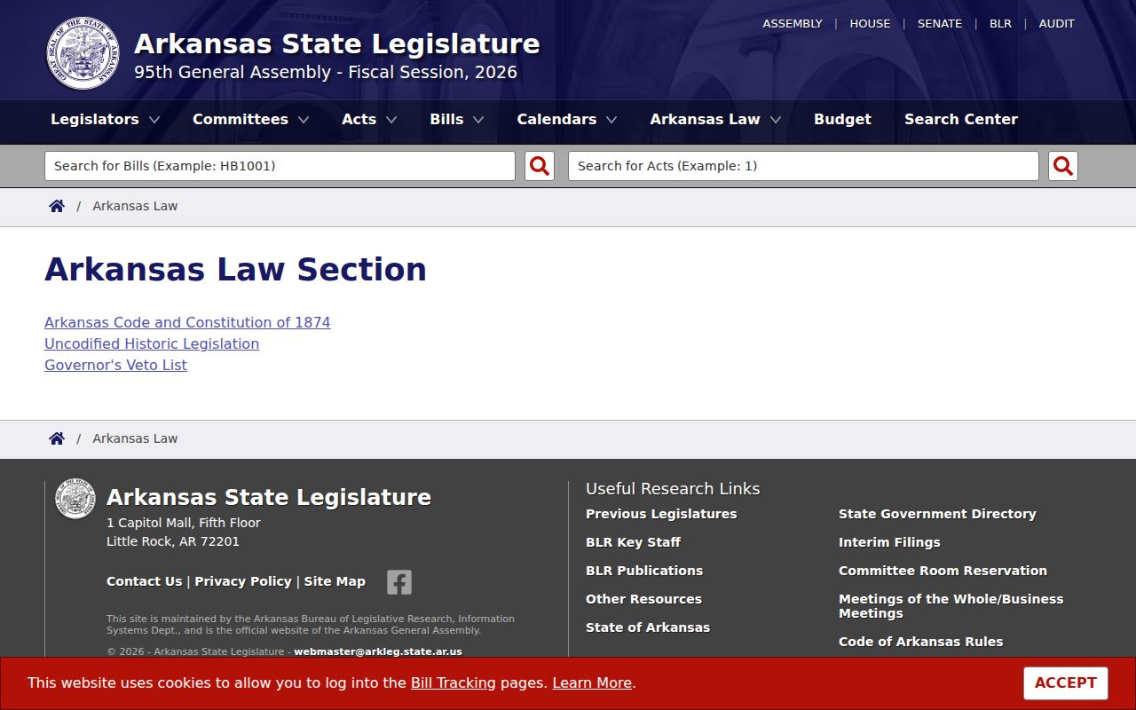 Fulton County civil docket Arkansas law source