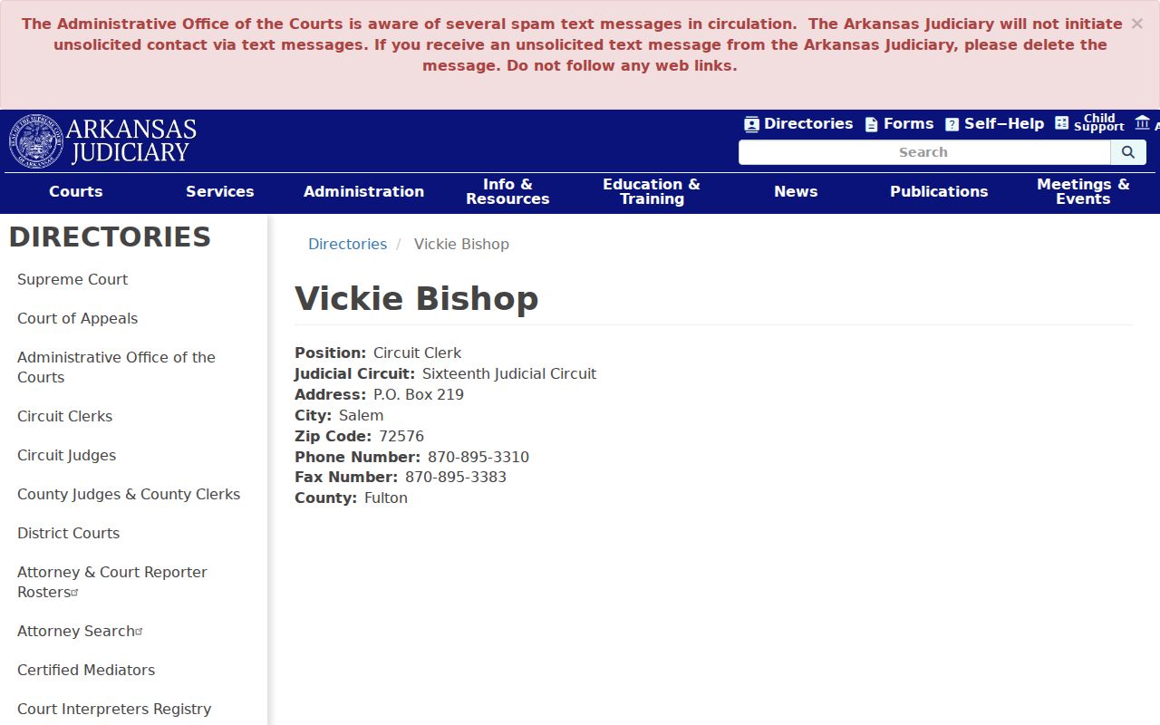 Fulton County court docket official clerk profile