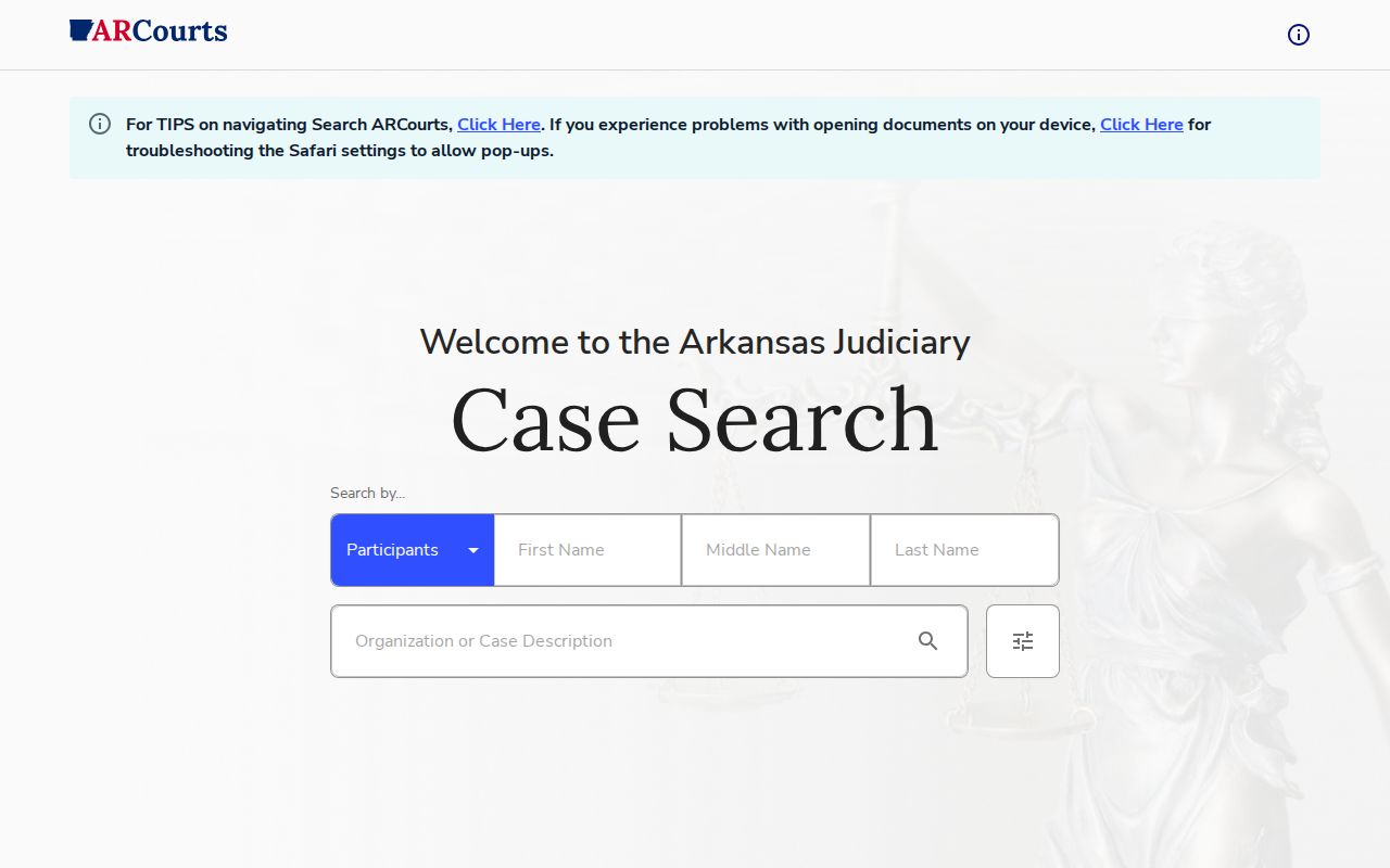 Fulton County court docket Search ARCourts interface
