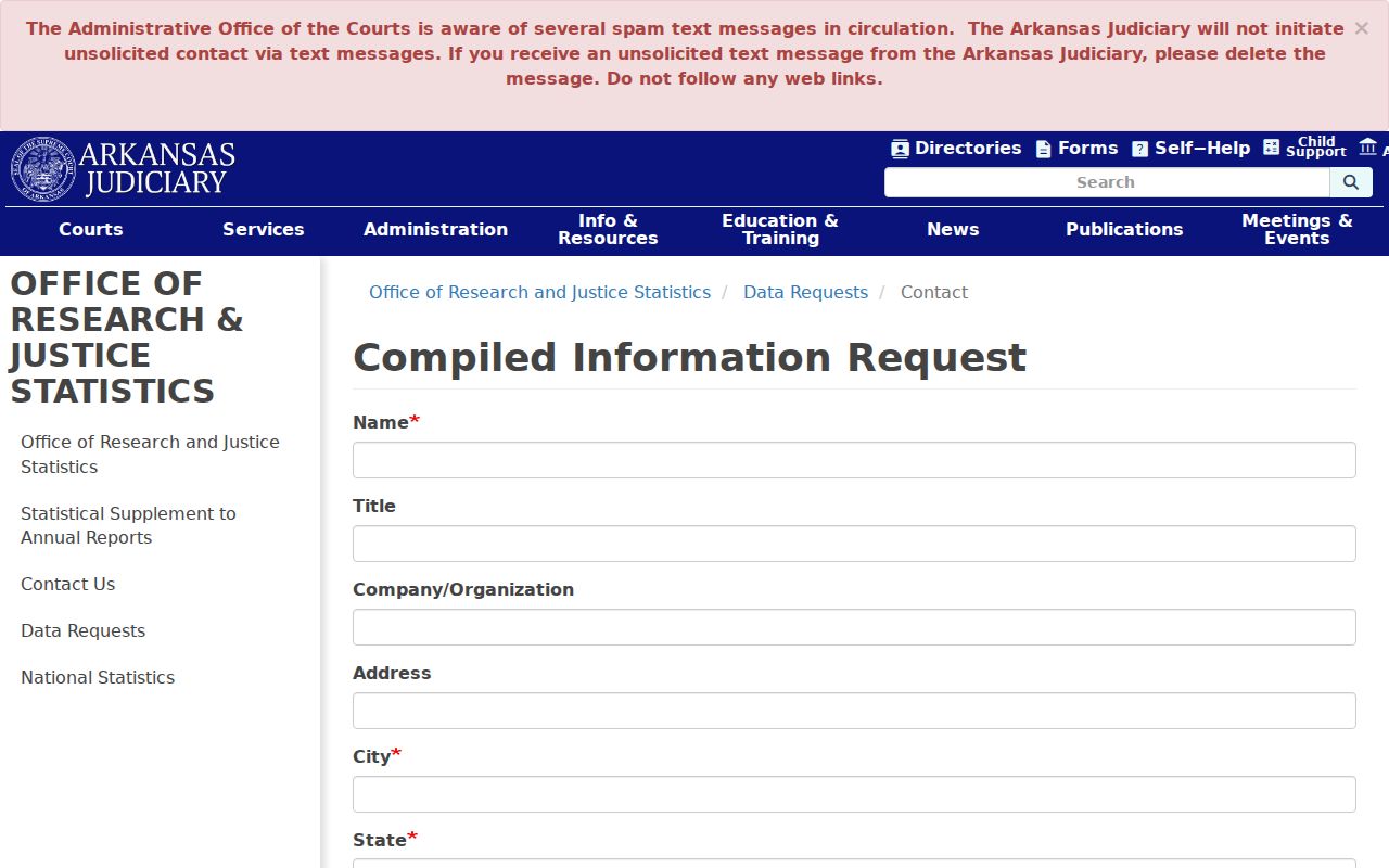 Fulton County court records compiled information request fields